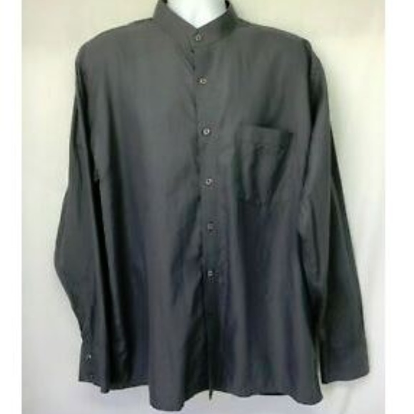 Bentley Mandarin Long Sleeve Button Cuff 46 ~ 3X - Picture 1 of 7